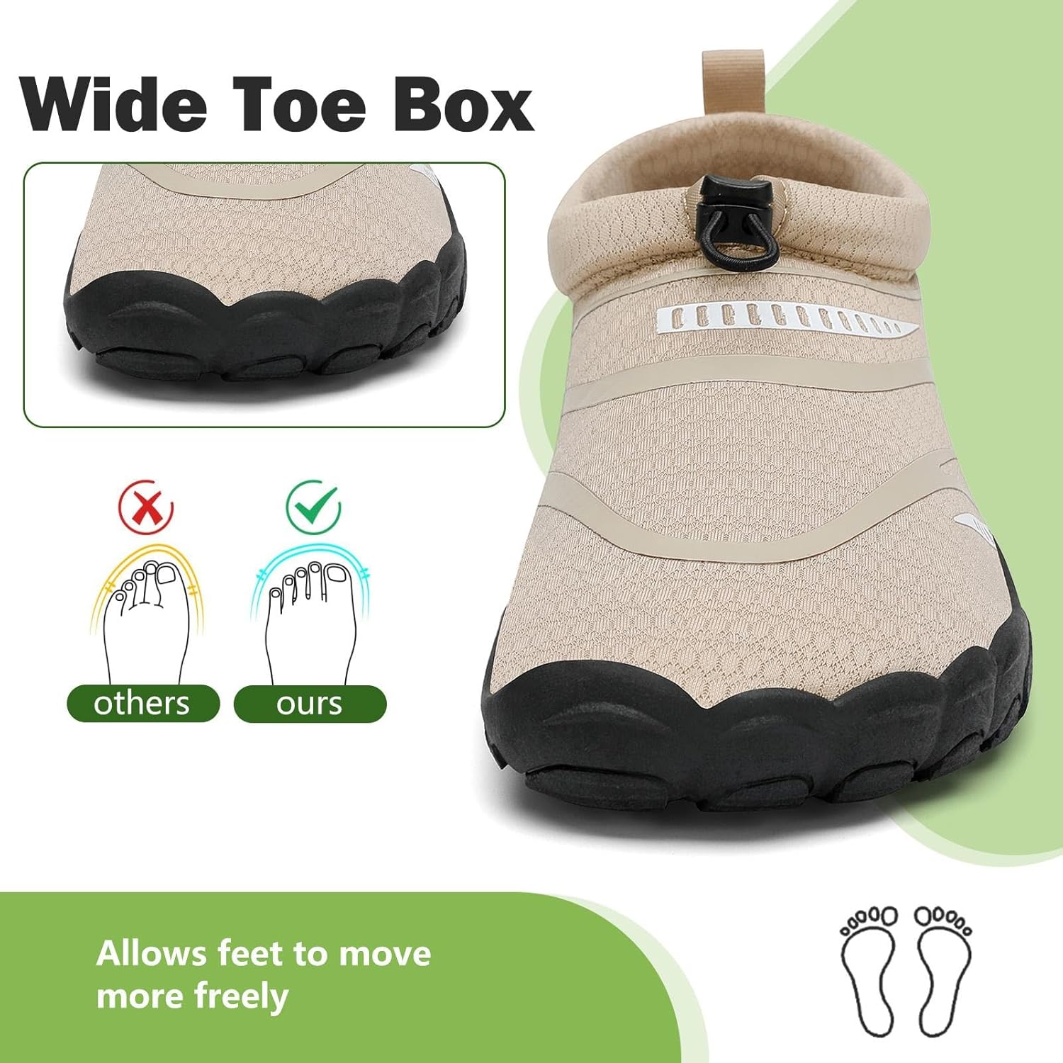 Thumbnail 2 de Mishansha Unisex Badeschuhe: leichte, atmungsaktive Barfußschuhe mit rutschfester Sohle (Gr. 36–46)