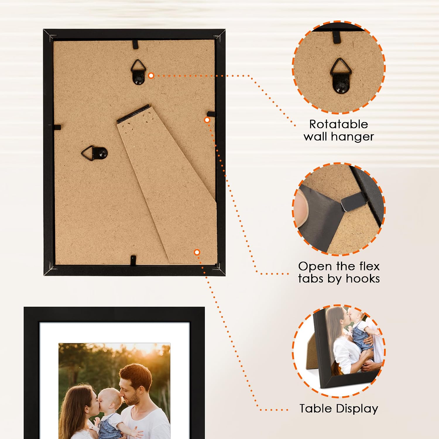Thumbnail 4 de FIXSMITH 5x7 Picture Frame Set of 10