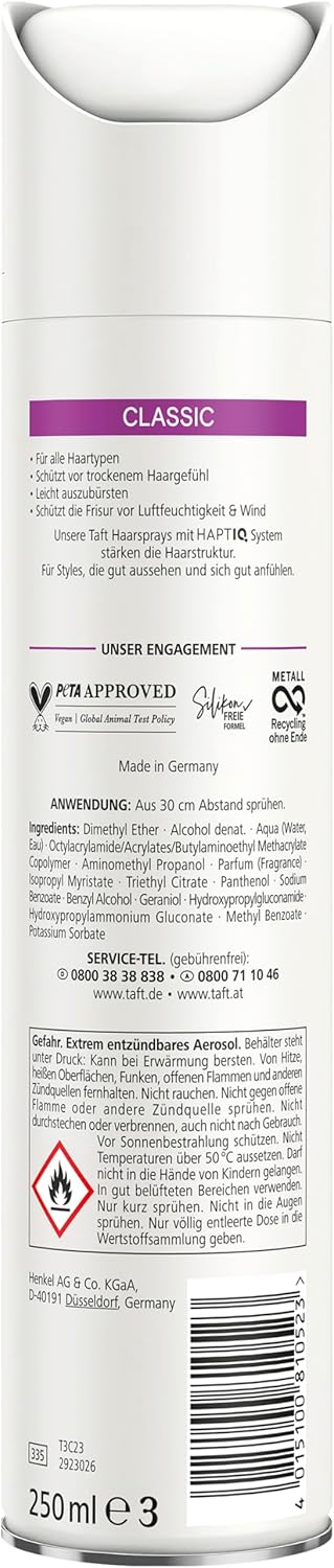 Thumbnail 2 de Schwarzkopf Taft Spray coiffant classique (250 ml) – tenue 3 et protection, formule végétalienne