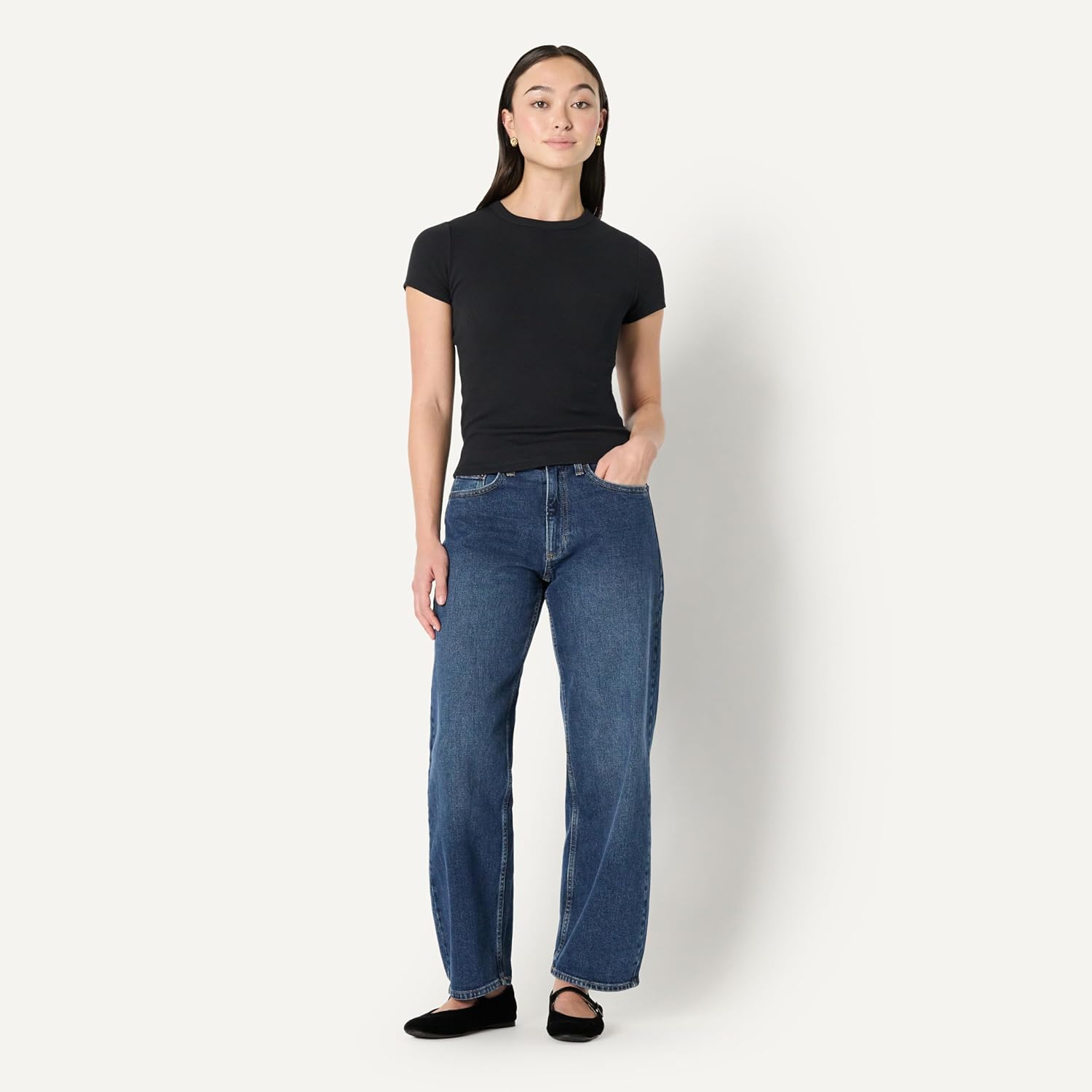 Thumbnail 2 de Amazon Essentials Women's Slim-Fit Stretch Rib Short-Sleeve Tee
