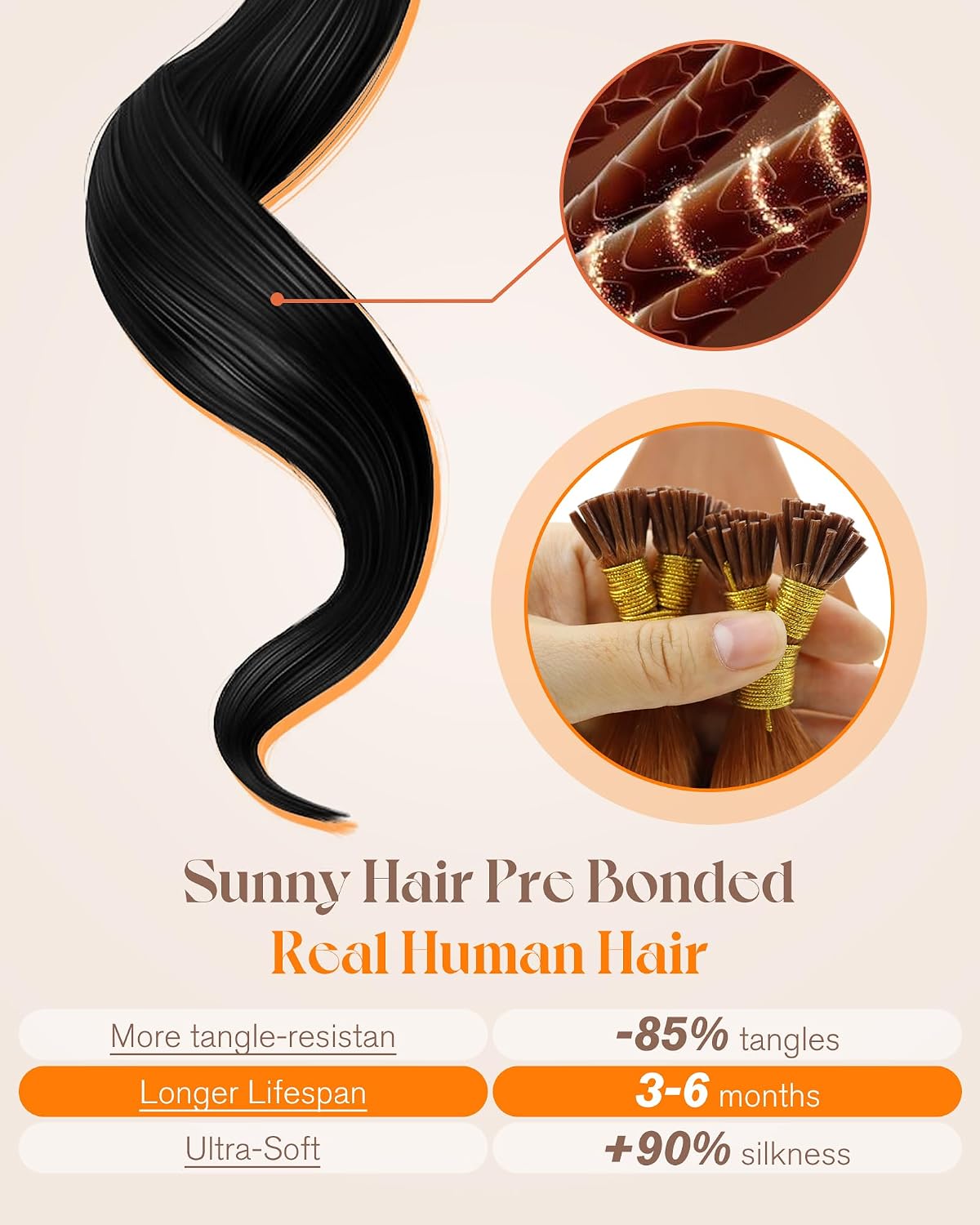 Detalle 2 de Sunny Hair I Tip Hair Extensions
