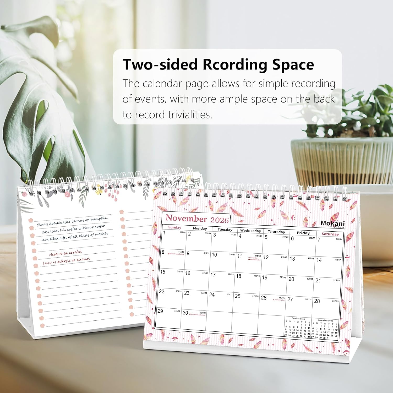 Thumbnail 2 de Mokani DC-Small(8*6) Desk Calendar, October 2026–December 2027