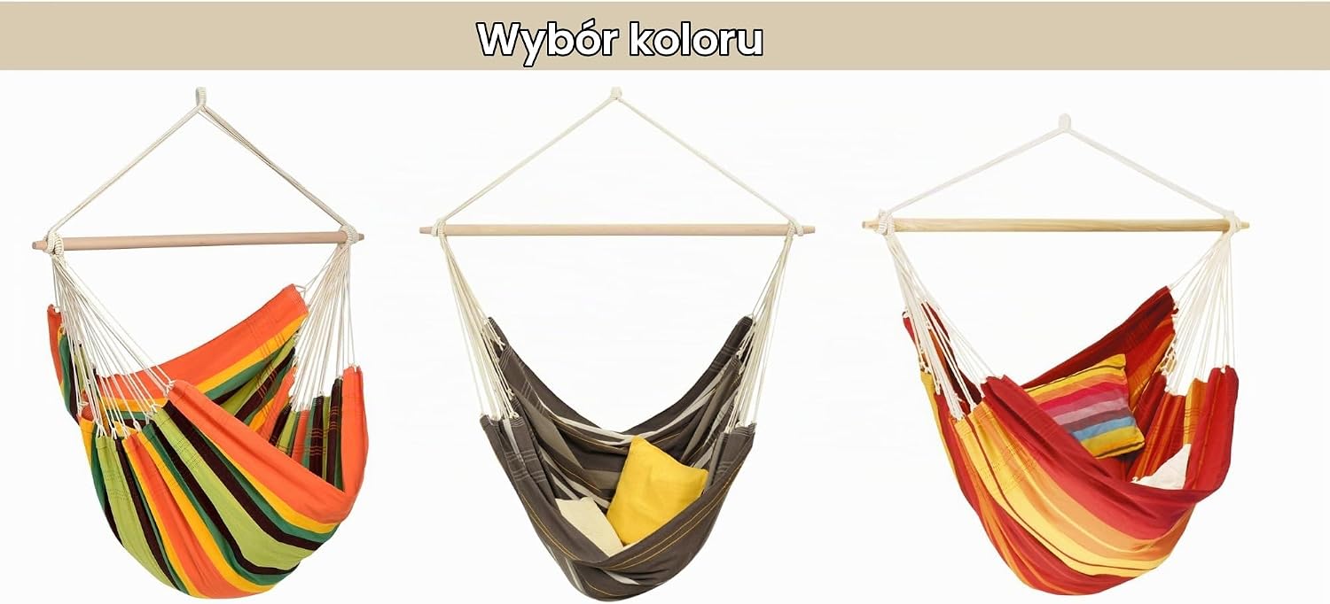 Detalle 2 de AMAZONAS Brasil Gigante AZ-2030310 – fotel wiszący, bukowy drążek 140 cm