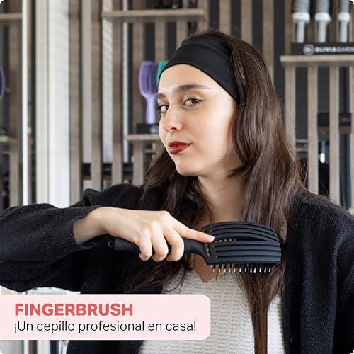 Thumbnail 7 de Olivia Garden Fingerbrush Combo Large – Cepillo para cabello largo con cerdas de jabalí y nylon