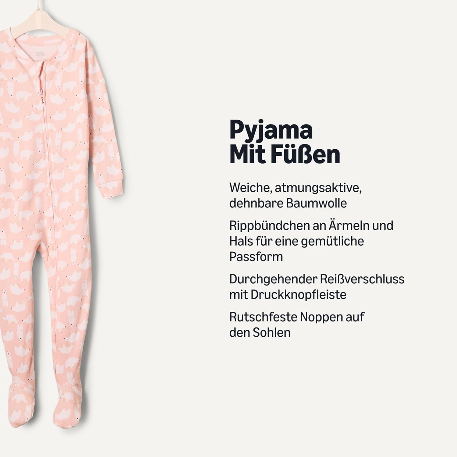 Thumbnail 2 de Amazon Essentials x Sofia Grainge Unisex Baby- und Kinder-Pyjama aus Baumwolle mit Fuß, 2er-Pack