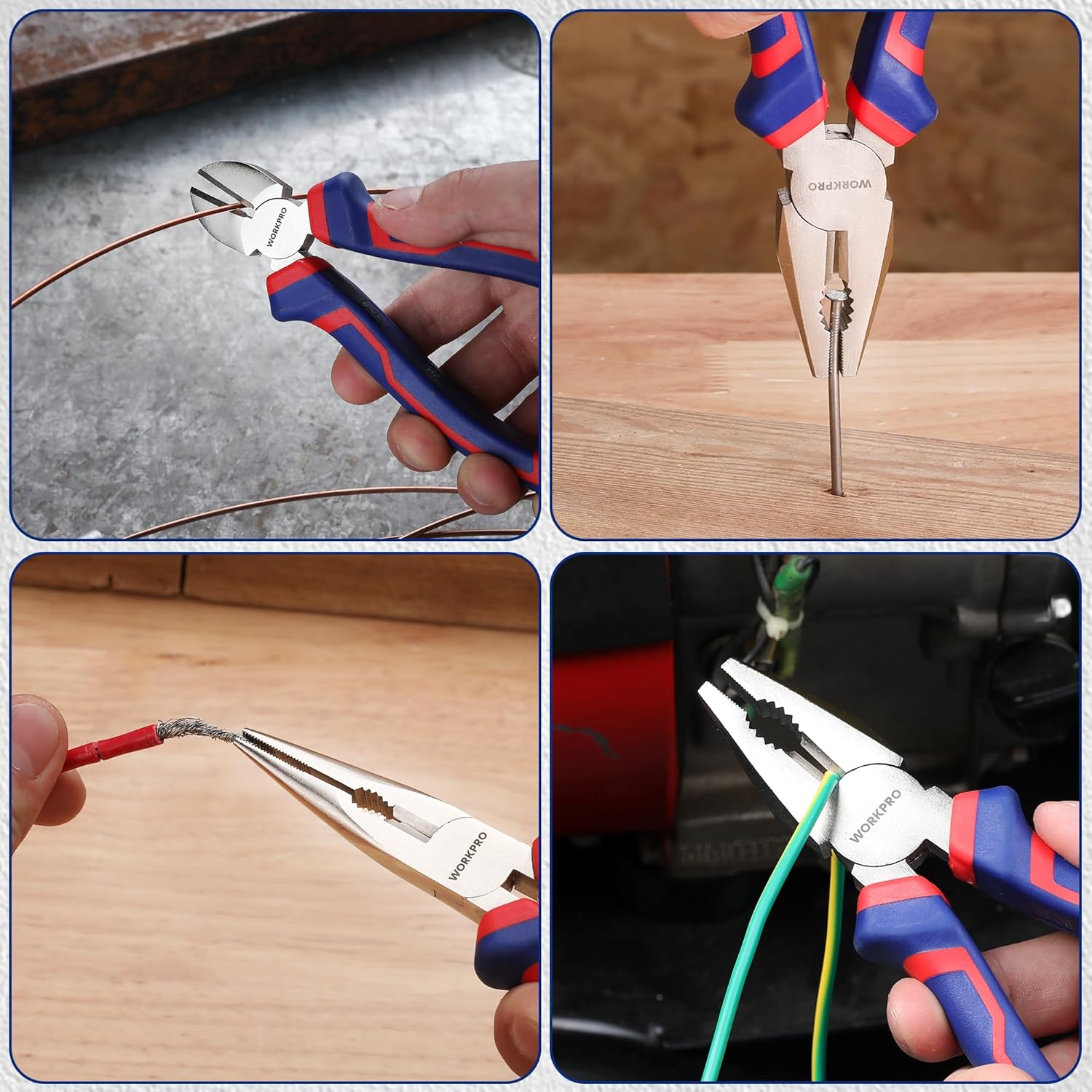 Thumbnail 6 de WORKPRO Jeu de 3 pinces en acier carbone — 160/185 mm