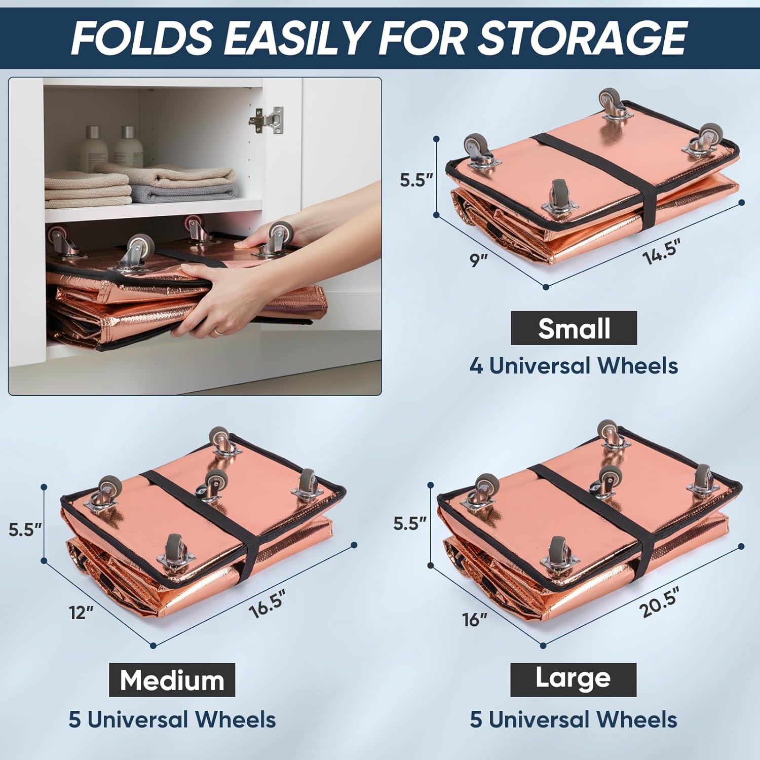 Thumbnail 6 de BALEINE Reusable Grocery Bags on Wheels Rolling Tote Bag (Large Rolling Shopping Cart Tote)