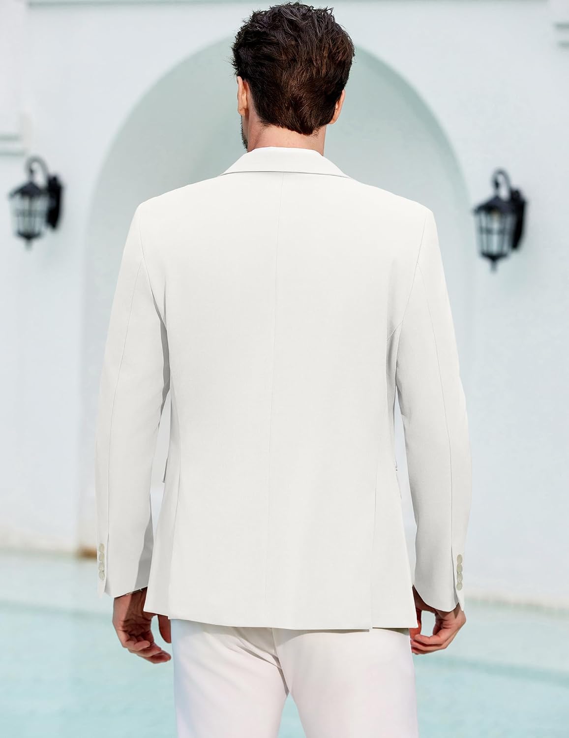 Detalle de COOFANDY Giacca blazer da uomo sportiva casual con 1 bottone, business casual