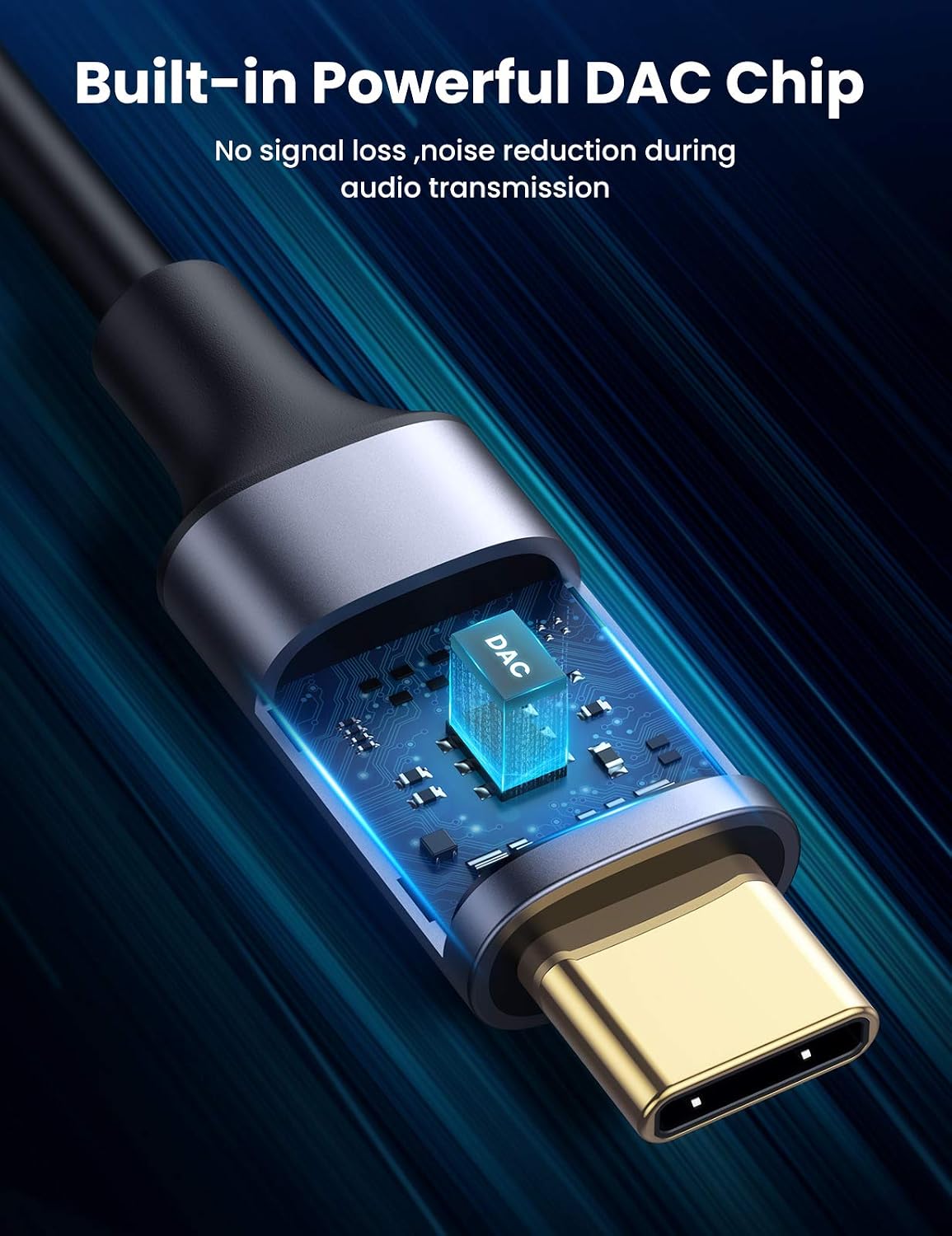 Detalle de UGREEN USB C to RCA Cable 1.5M