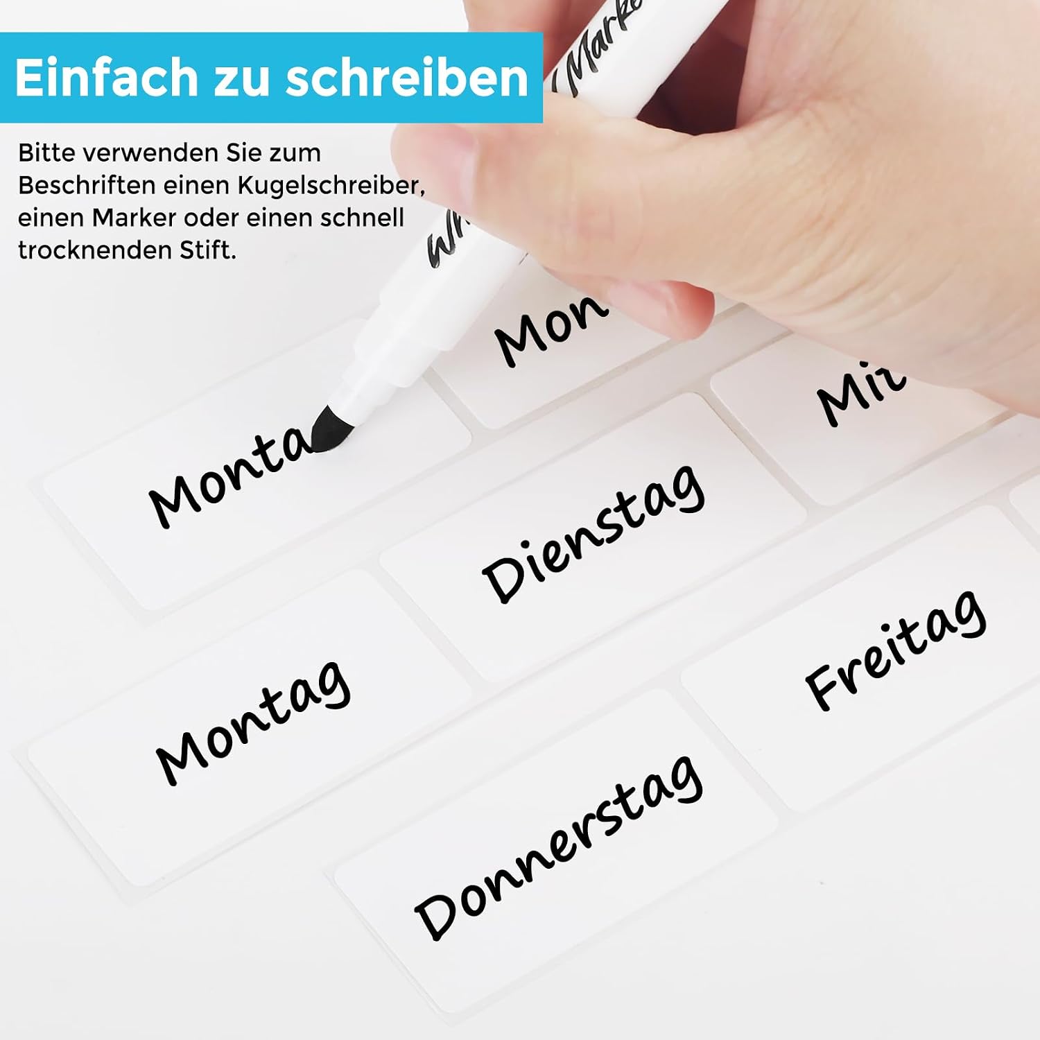 Thumbnail 3 de KTRIO Etiketten Selbstklebend – 1000 Stück, 25 x 50 mm, wasserdicht, rückstandslos ablösbar