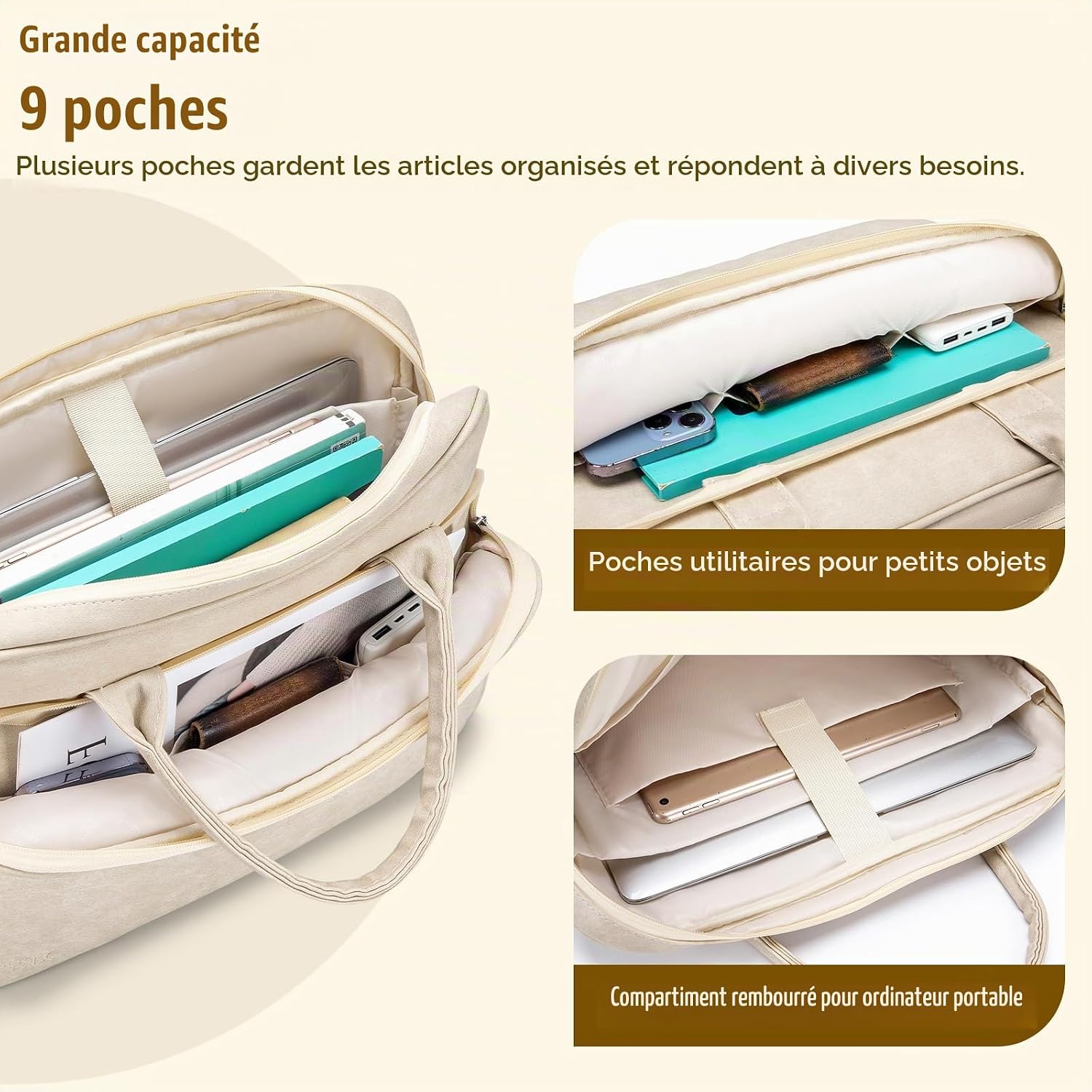 Thumbnail 3 de SUCIKORIO laptoptas voor dames 15,6 inch van leer, waterdicht