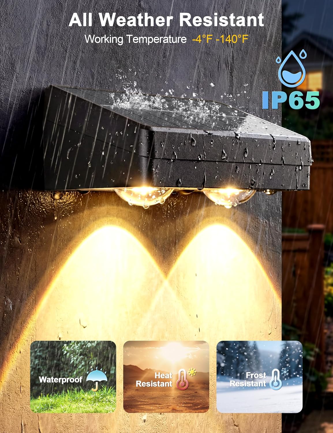 Detalle 2 de JOFIOS wl15-t2-with Remote Control-B-12PK Solar Fence Lights, 12 Pack, RGB