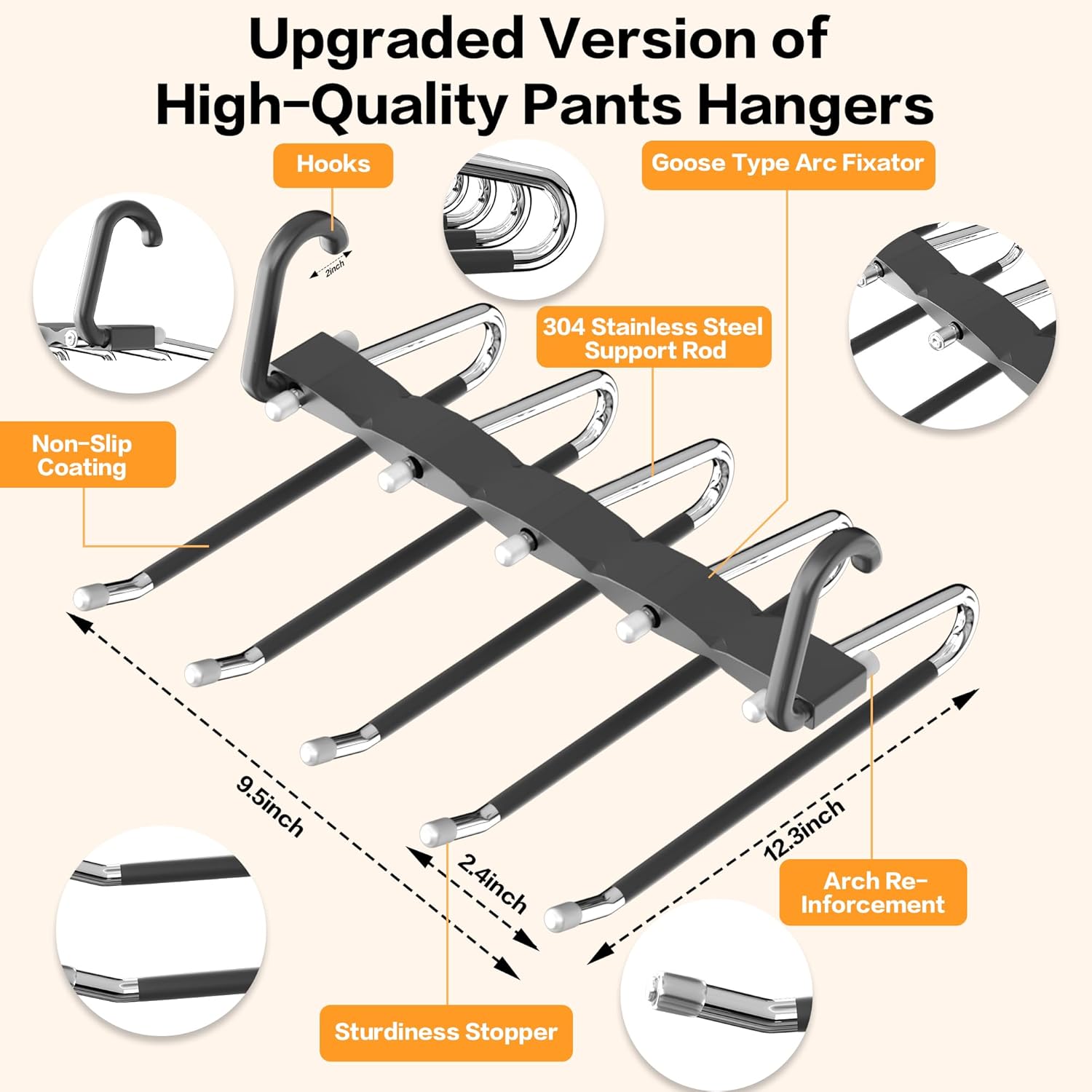 Thumbnail 4 de Pants Hangers Space Saving 2-Pack — Closet Organizer