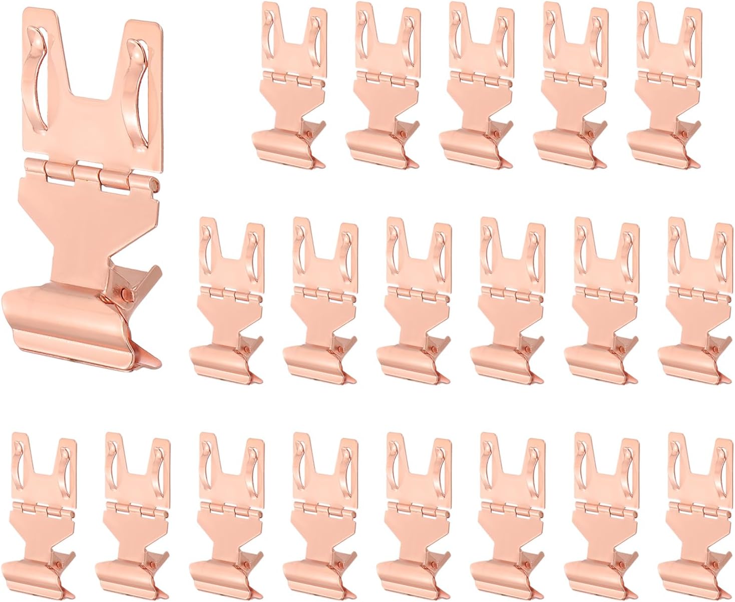 Thumbnail 6 de PATIKIL 20pc Metal Sign Clips with Rotatable Stand for Price Tags and Display Labels