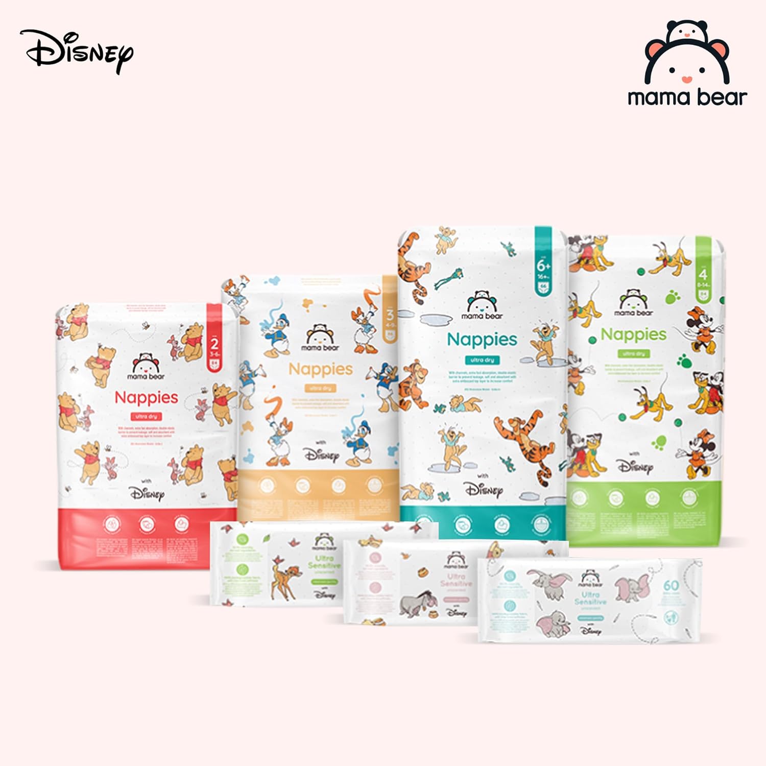 Thumbnail 6 de Mama Bear Disney Couches bébé Taille 1 (2–5 kg), 96 pièces — Pack mensuel