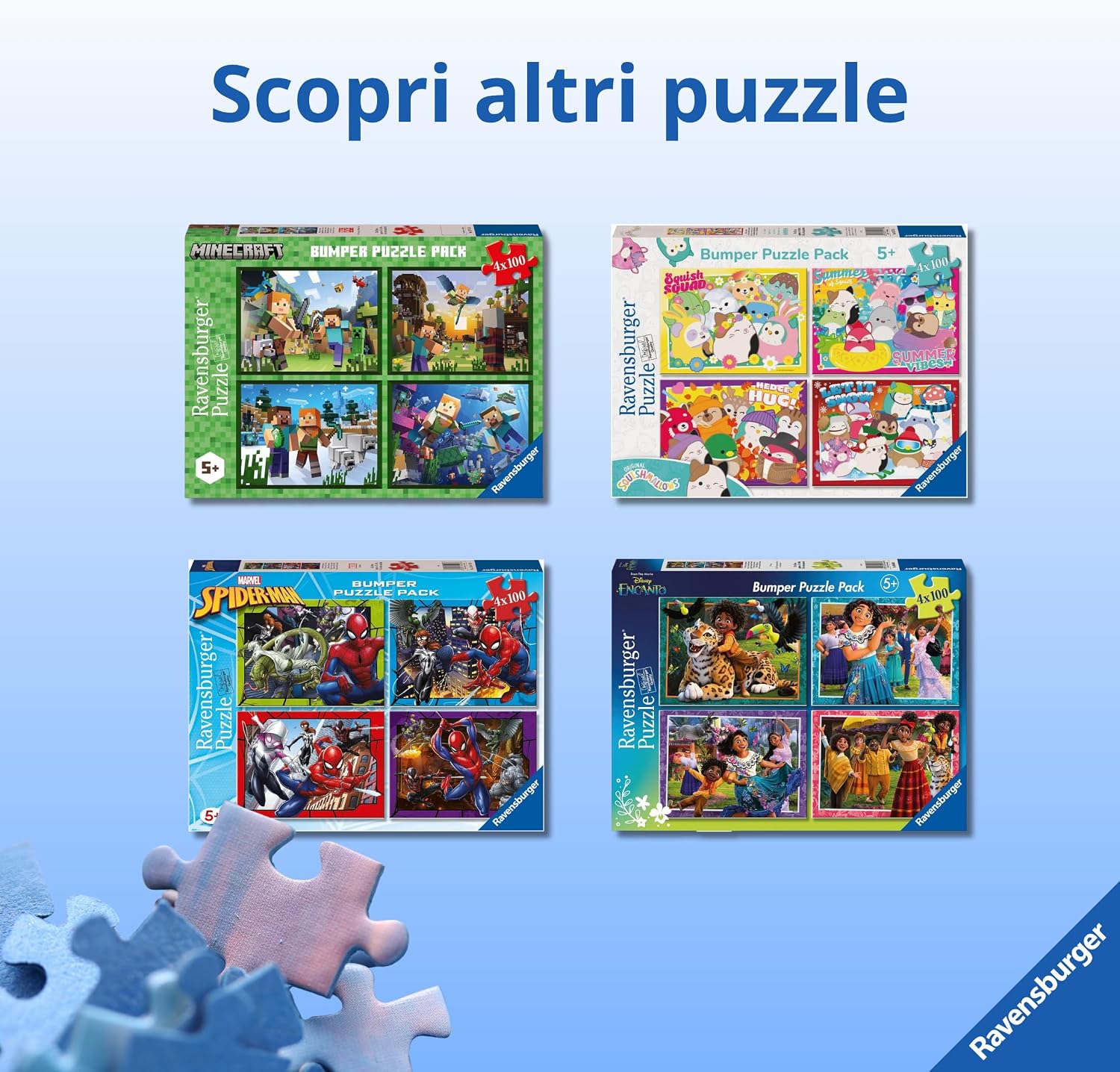 Thumbnail 4 de Ravensburger Pokémon 4 Pack puzzle bambini 5 anni da 100 pezzi (4 puzzle) Soft-Click