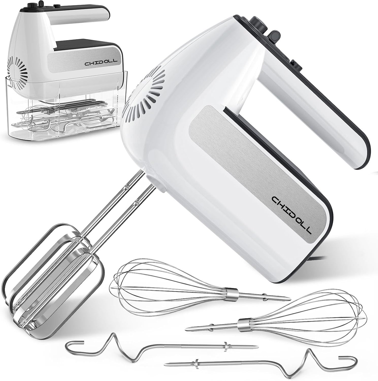 Detalle de 800W 5-Speed Electric Hand Mixer with 5 Attachments 🎂