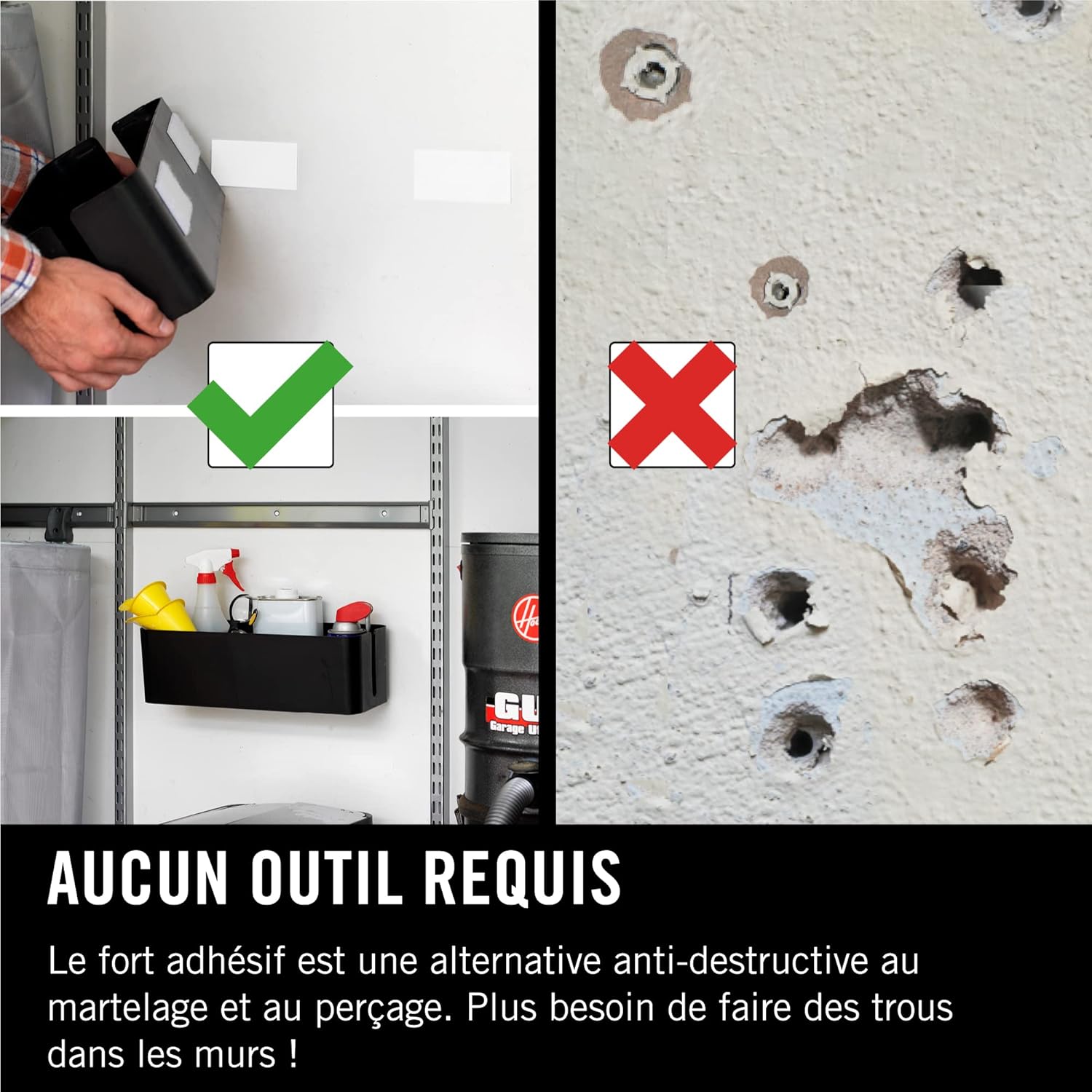 Thumbnail 4 de Velcro Rouleau Adhésif Auto-Agrippant Industriel – 50 mm x 100 mm, blanc, avec crochets et boucles