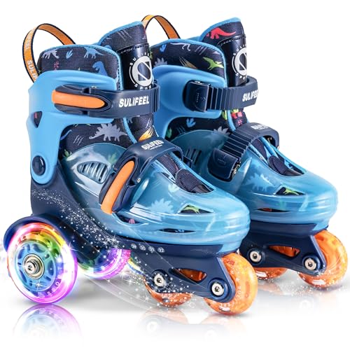 Sulifeel patins à roulettes ajustables avec roues lumineuses ⚙