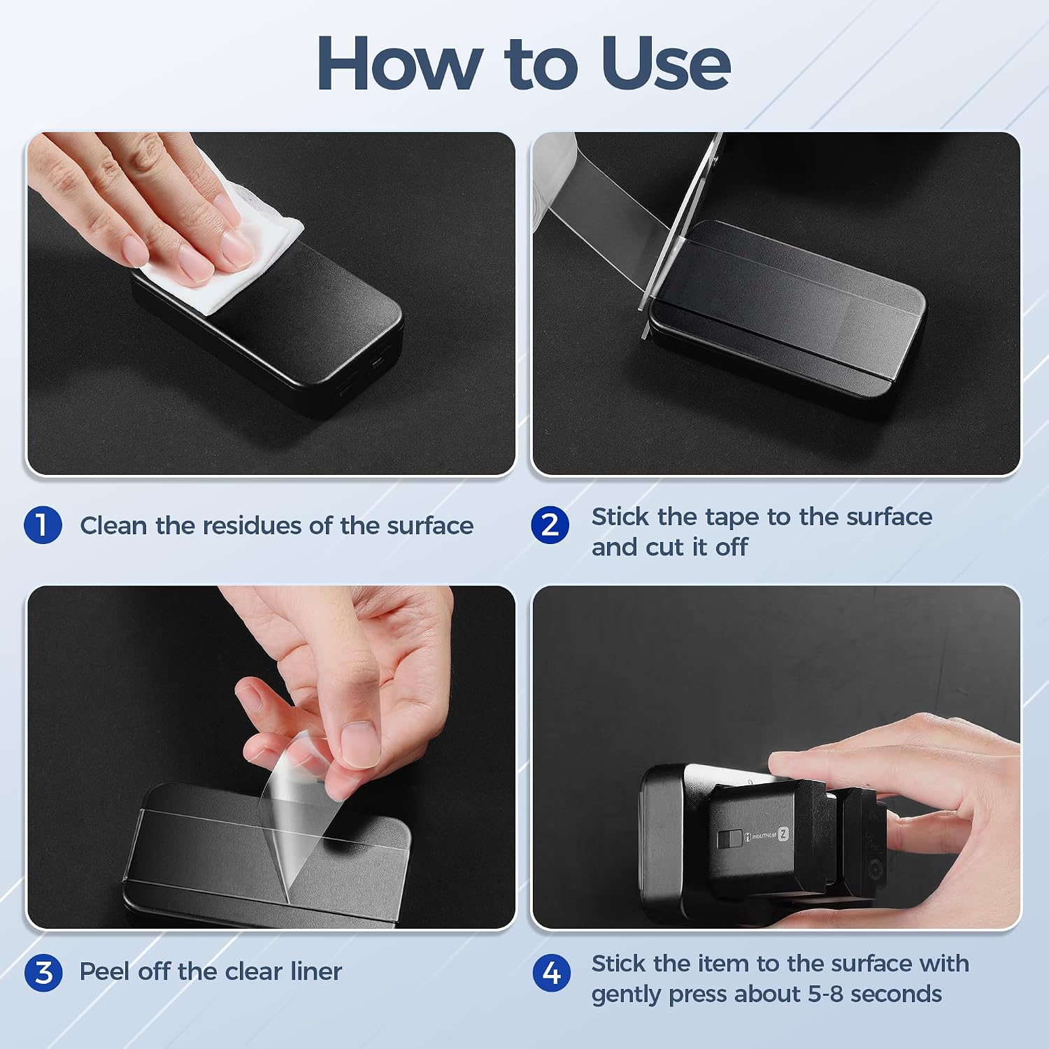 Detalle 2 de Delamu 5 m Clear Double-Sided Mounting Tape, 20 mm x 1 mm Acrylic Gel