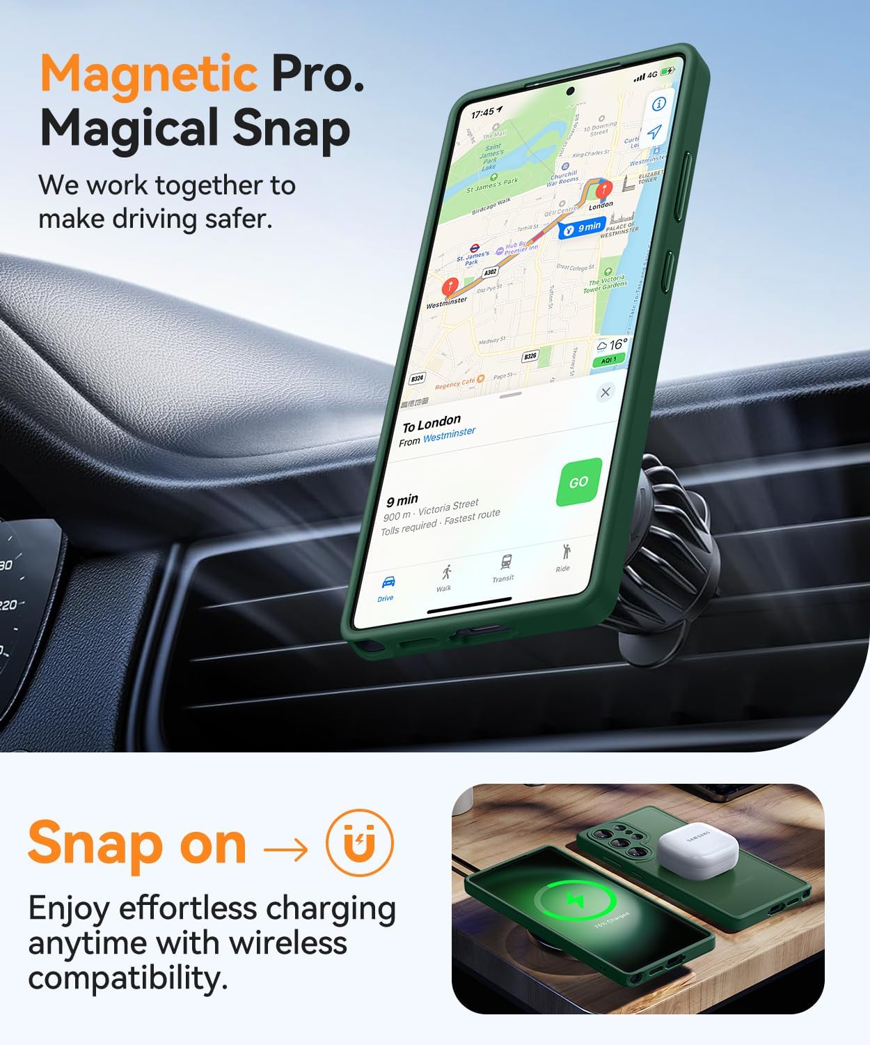 Thumbnail 3 de CANSHN Coque Magnétique pour Samsung Galaxy S23 Ultra – protection complète translucide, magnétique et antichute