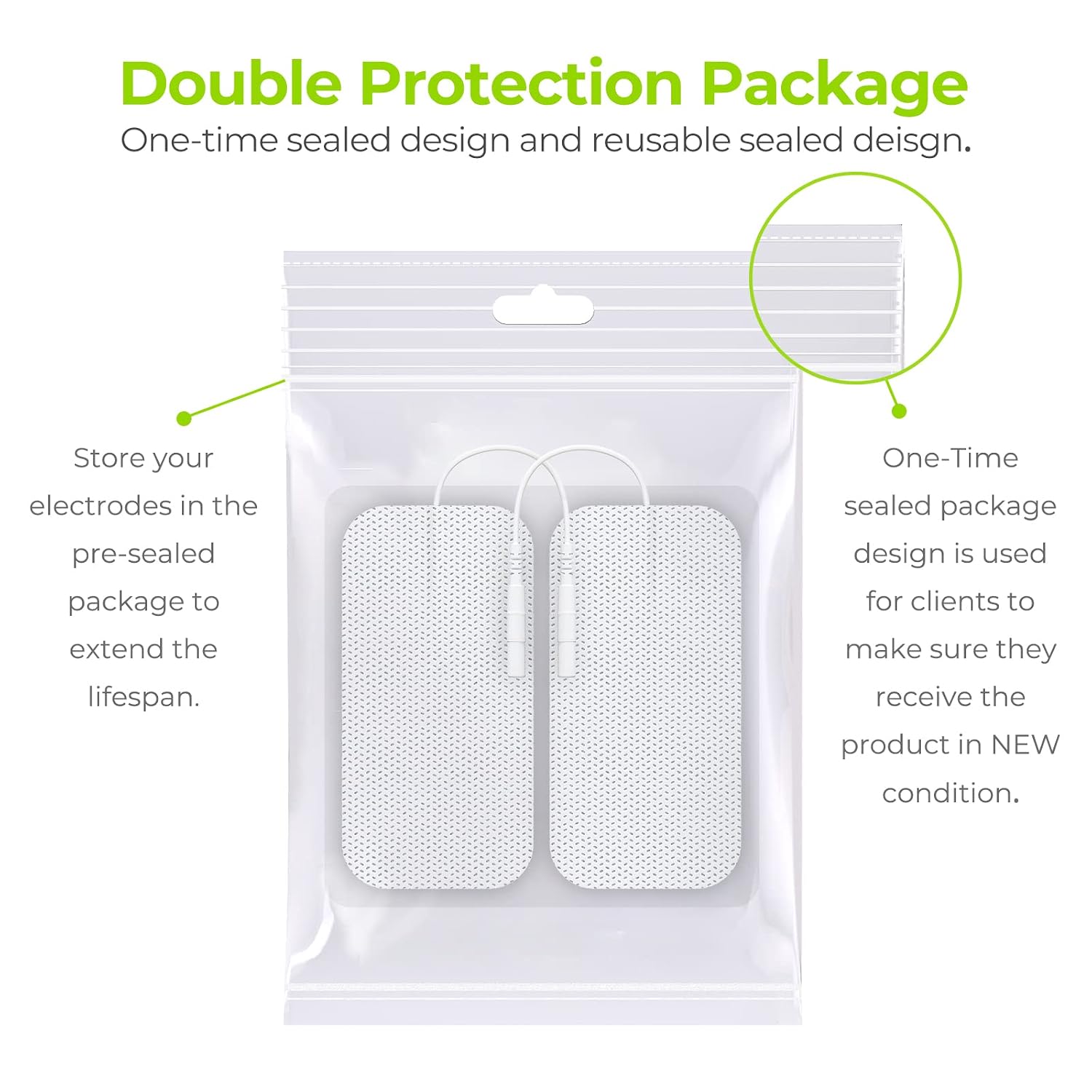 Thumbnail 3 de AUVON TENS Machine Pads 2"×4" 10pcs Electrodes