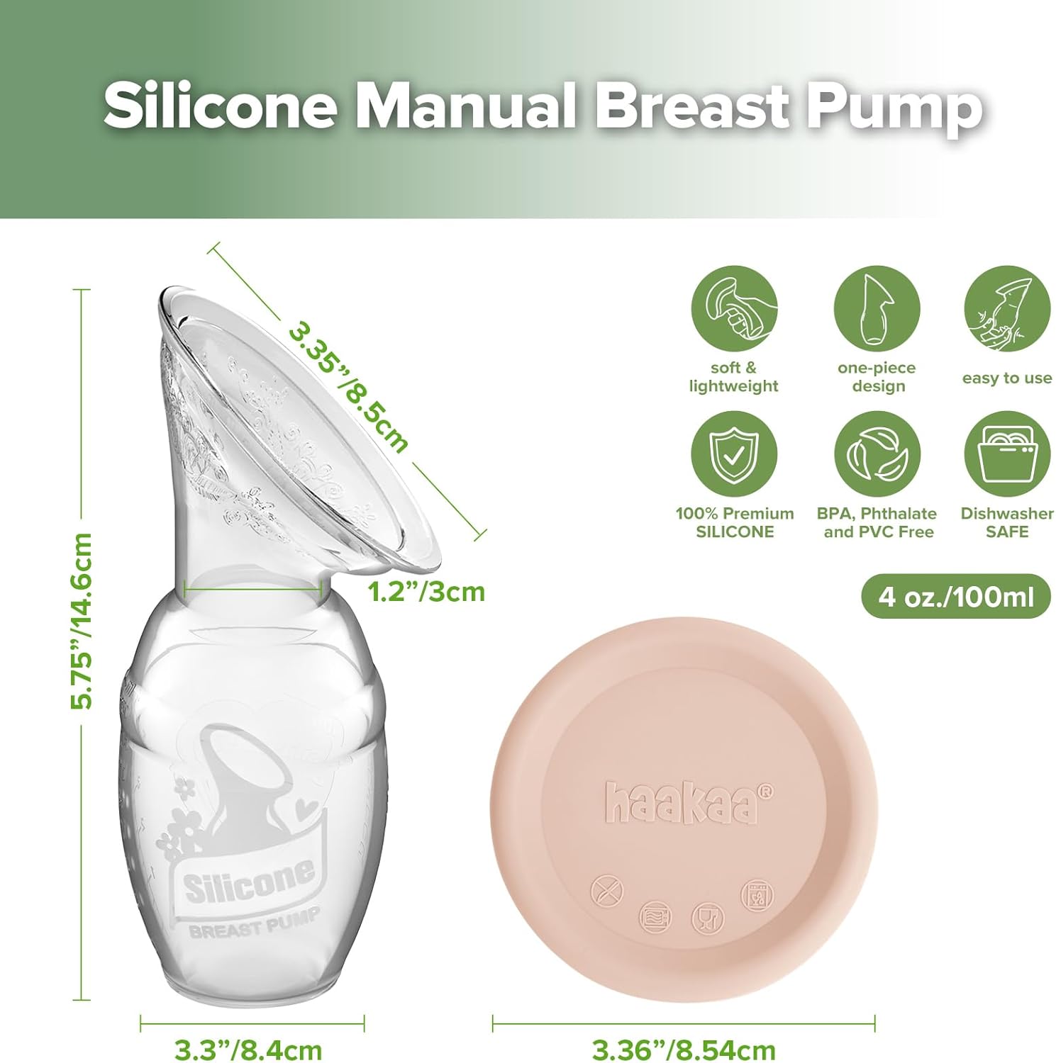 Thumbnail 1 de haakaa Tiralatte manuale con collettore in silicone brevettato da 100 ml