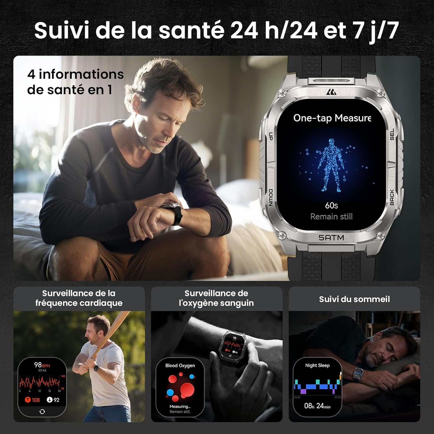 Thumbnail 5 de KOSPET Tank M4C Montre Connectée Homme