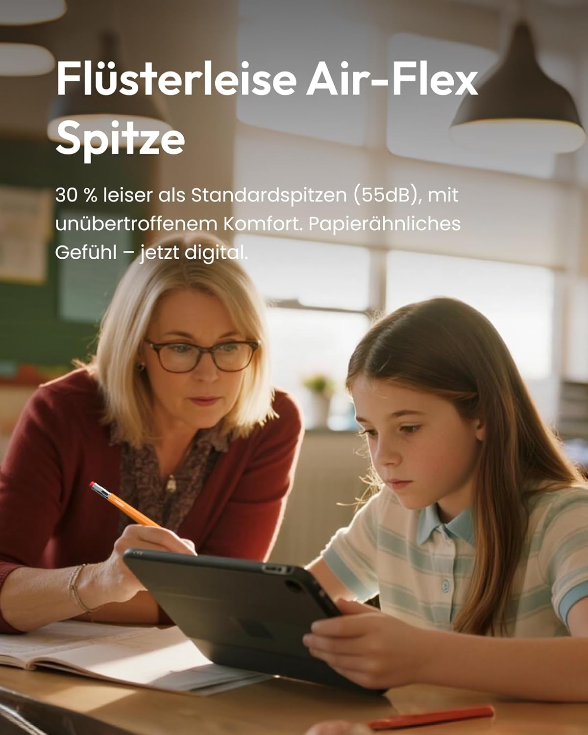 Detalle de Metapen Air8 Pro X Stift für iPad (2018–2026) – 26h Akkulaufzeit, Air-Flex Soft-Tip, leise & präzise
