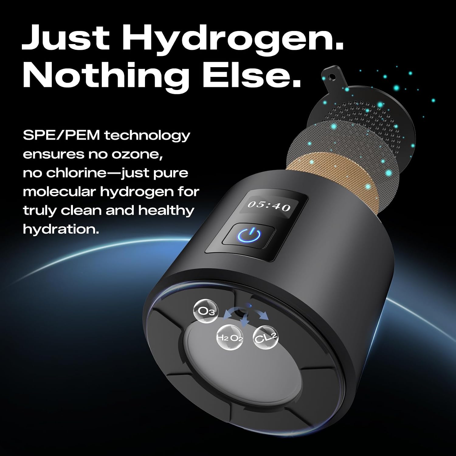 Detalle 1 de PUREPEBRIX Hydrogen Water Bottle H4000