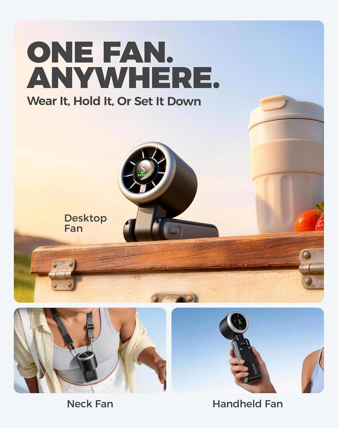 Thumbnail 2 de Diveblues Ventilatore Portatile a Mano JetForce 5 Velocità, 190 g, 12 Ore di Autonomia