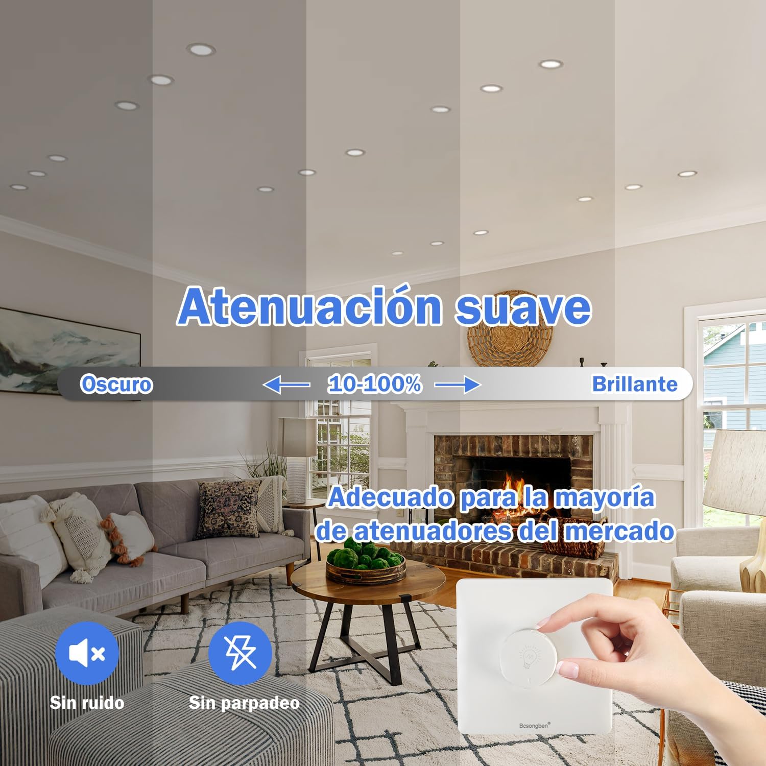 Detalle de Heromind Downlight LED Empotrable 10 Pcs, Orientable y Ajustable 🌟