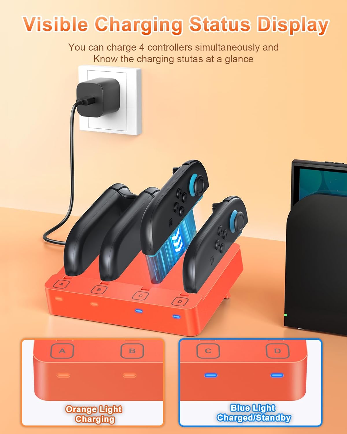 Thumbnail 2 de Switch Controller Ladestation 4‑fach Ladegerät 🔌