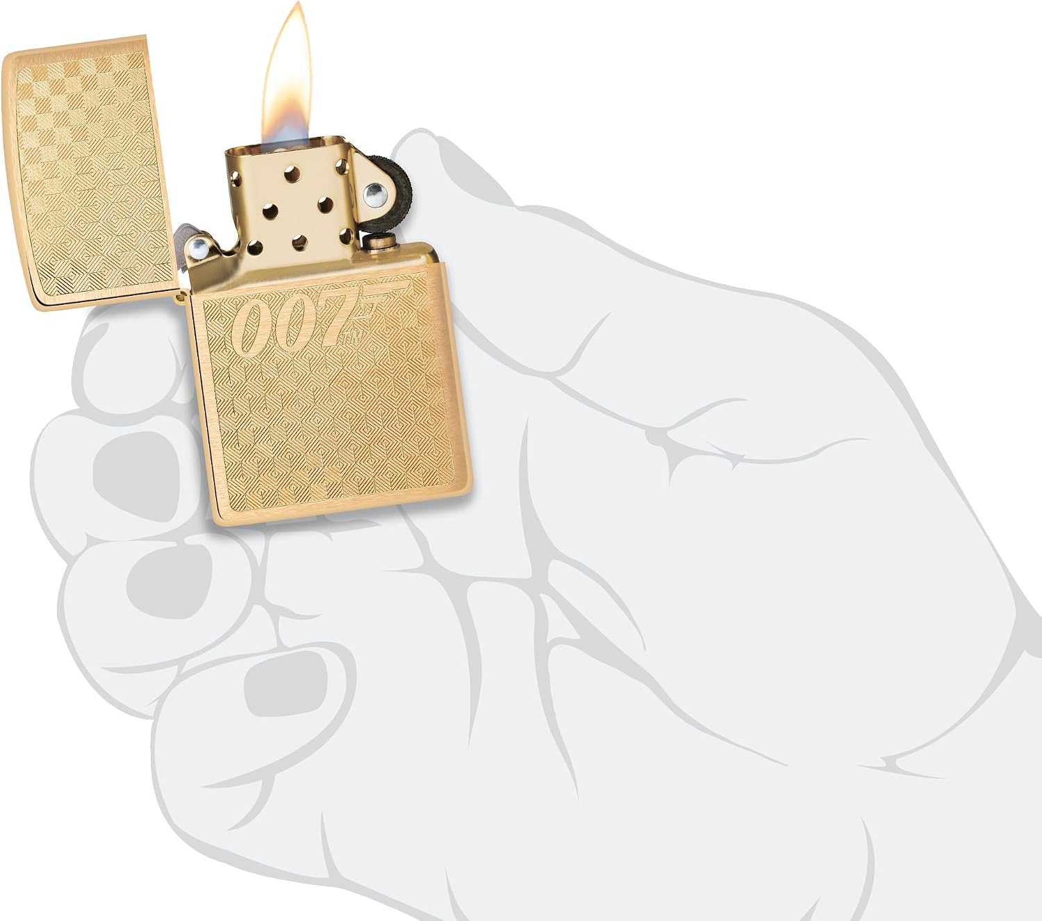 Detalle 1 de Zippo James Bond 007 Brushed Brass Lighter