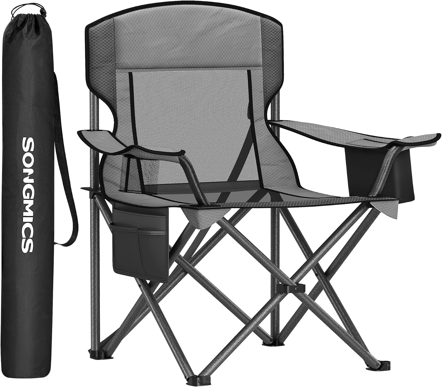 Thumbnail 6 de SONGMICS Breathable Camping Chairs (Set of 2) UGCB028Q01 with Adjustable Armrests, Drink Holder, High Back