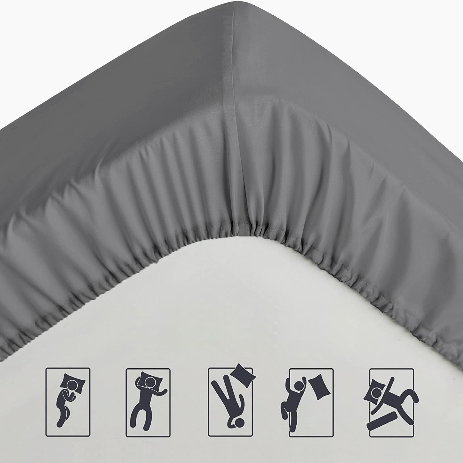 Thumbnail 3 de Pamposh King Size Extra Deep Fitted Sheets (40 cm / 16 inches) — brushed microfibre, hypoallergenic and fade resistant