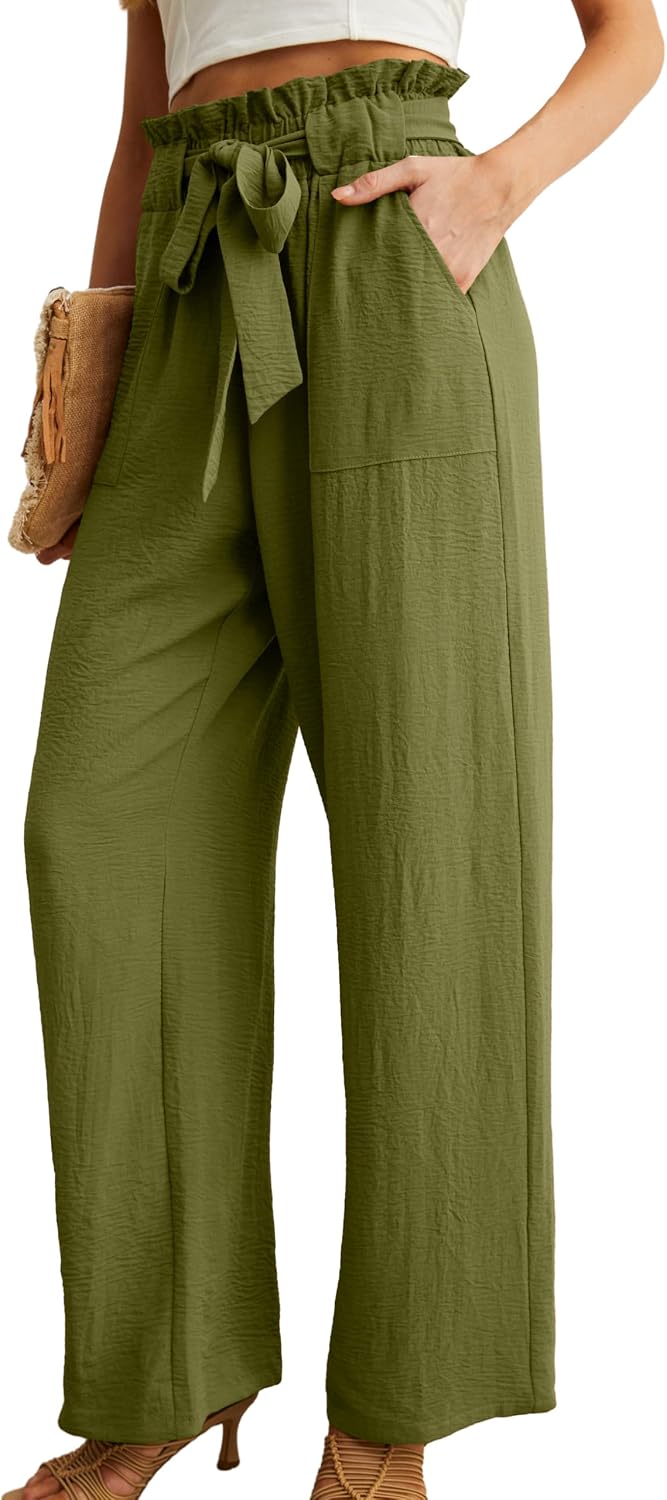 Detalle 2 de IWOLLENCE Wide Leg Pants High Waist