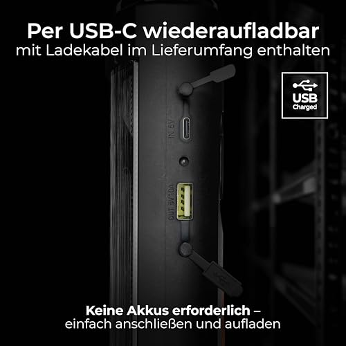Thumbnail 5 de Luceco Linterna LED Inclinable con Power Bank USB, 2 Modos de Luz, Recargable, Luz de Inspección, Negro, IK05, 5W, 450lm, 6500K, LILT45T65