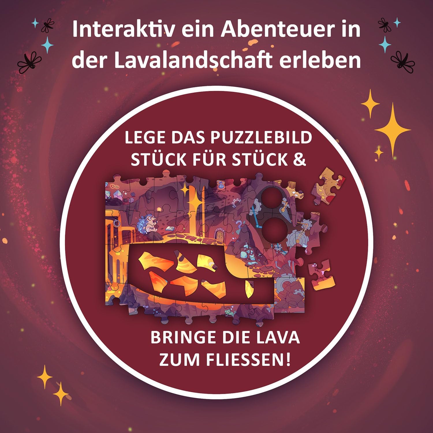 Thumbnail 4 de Kosmos 684853 Adventure Puzzle: In den Tiefen des Vulkans – Interaktives Abenteuerpuzzle, 258 Teile