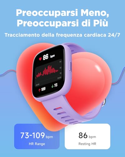 Thumbnail 4 de BIGGERFIVE Smartwatch Bambini Ado 5-16, schermo 1,8'' e 80 modalità sportive