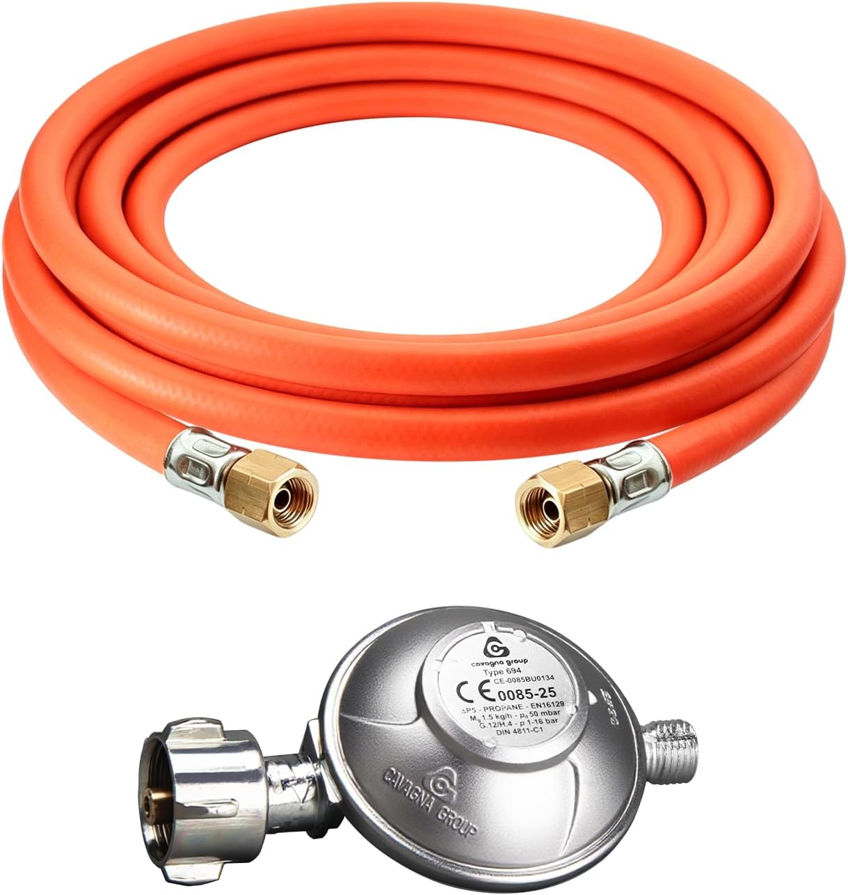 Thumbnail 6 de DOMINOX Industrial Gasschlauch 5 m (G1/4) mit Schelle – Propan/Butan, 2×1/4