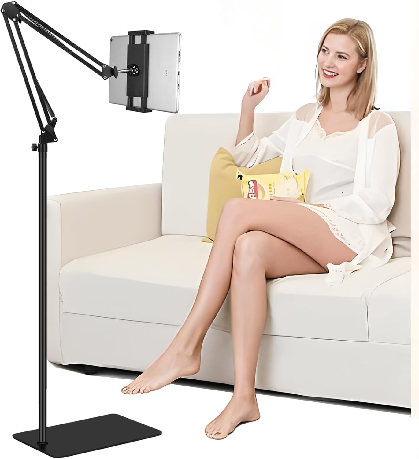 Detalle de Tablet Floor Stand Ultra Sturdy, Adjustable Height 12.9"