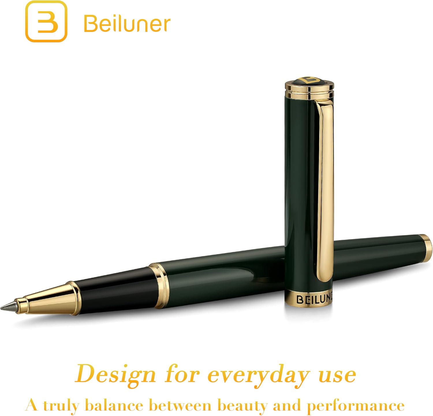 Detalle de BEILUNER Penna Rollerball Lusso 24K 🖋
