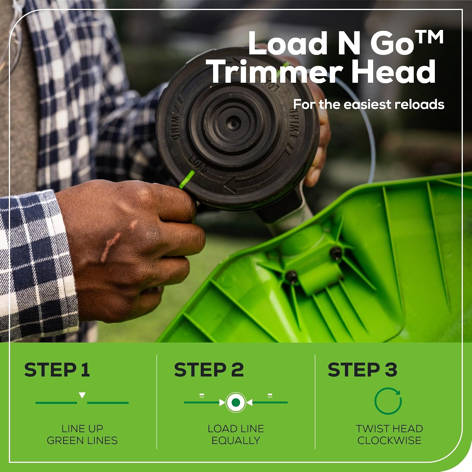 Detalle de Greenworks ST60L413 60V Cordless String Trimmer, 16-Inch, Brushless, 4.0Ah Battery