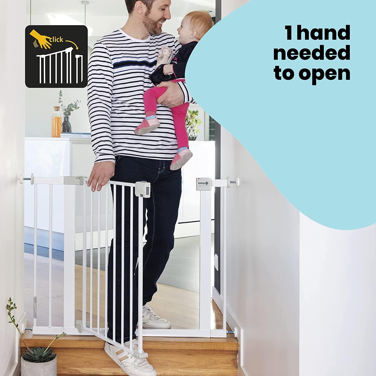 Thumbnail 3 de Safety 1st Auto-Close Extendable Safety Gate 76 cm 🚪