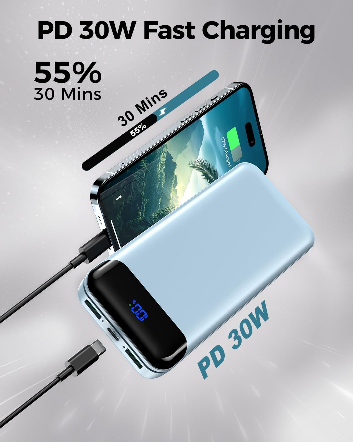 Thumbnail 1 de Power Bank 27000mAh Portable Charger with 22.5W Fast Charging