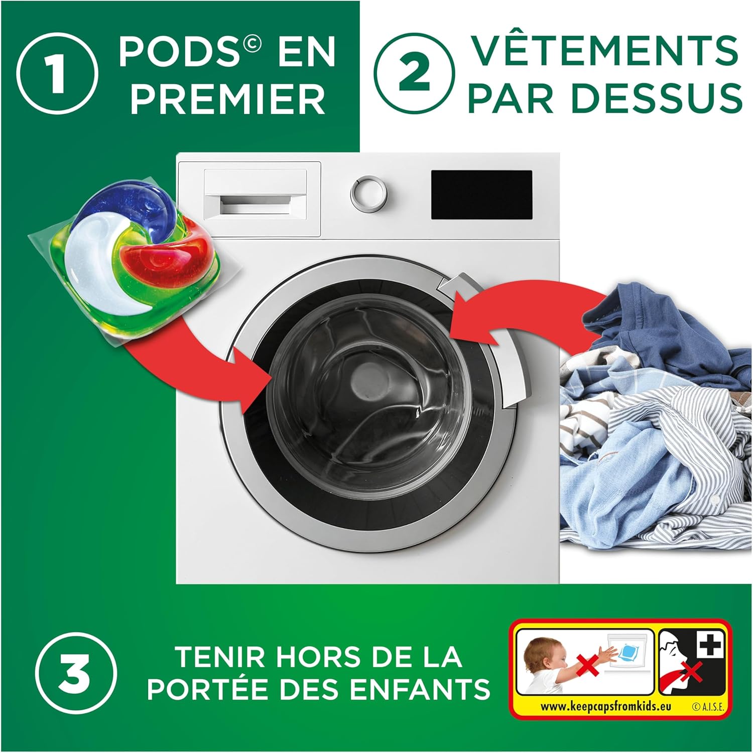 Thumbnail 6 de Ariel PODS Grandiose Original – Lessive en capsules 46 lavages, conçue pour lessives mixtes et dissolution rapide (fabriqué en France)