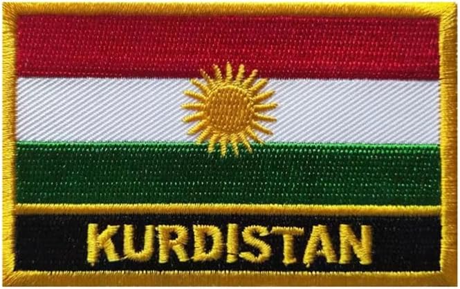 Detalle de Uijokdef Kurdistan flag patch 3.15 x 2 inch