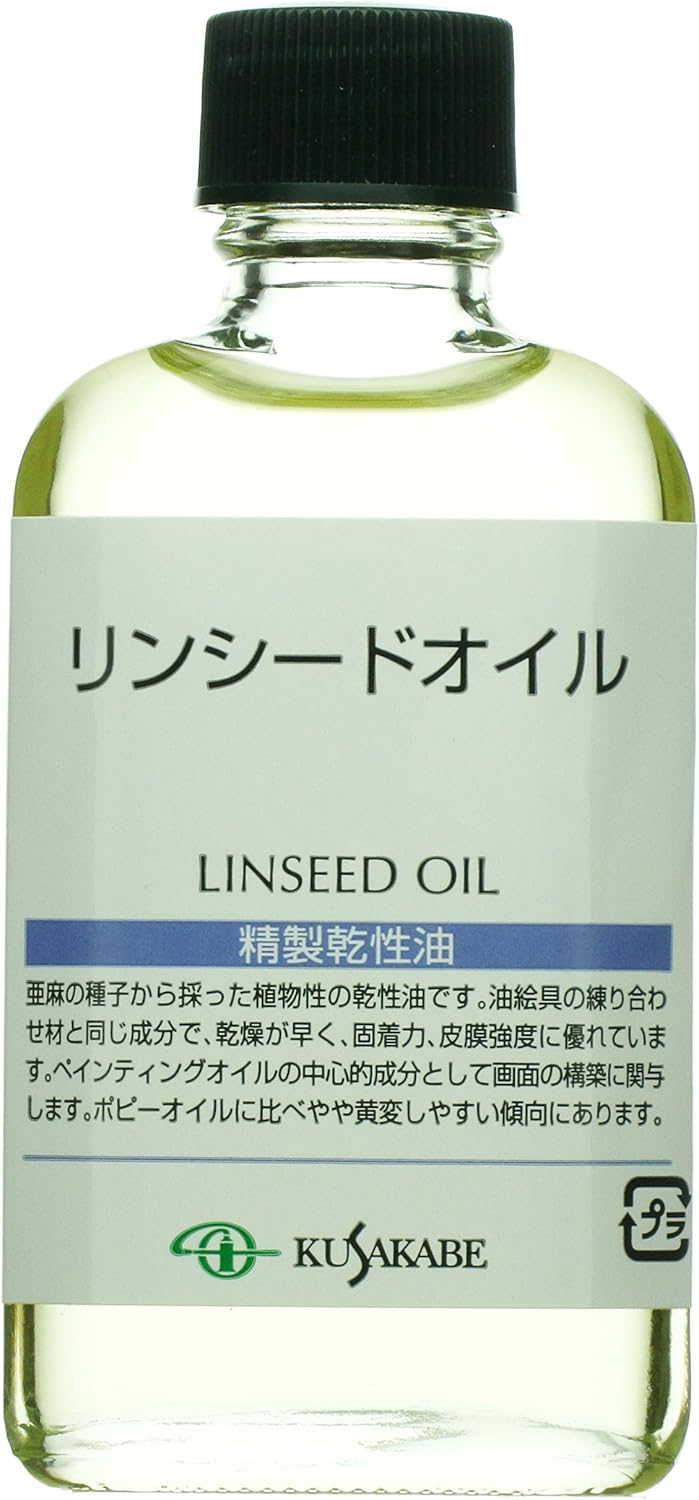 Detalle 1 de クサカベ リンシードオイル 画用液 500ml 亜麻由来の乾性油