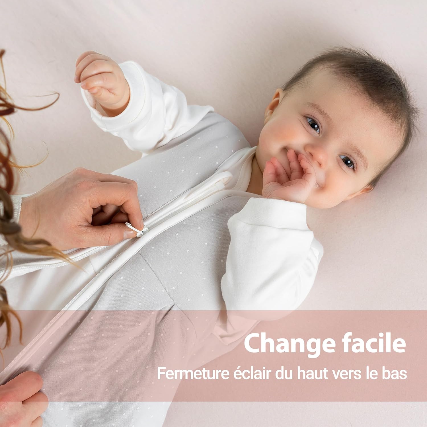 Thumbnail 2 de LaLoona Gigoteuse Bébé 4 Saisons Tog 3.0 en Coton Sans Manches, Beige Pois – Certifiée Oeko-Tex & EN 16781